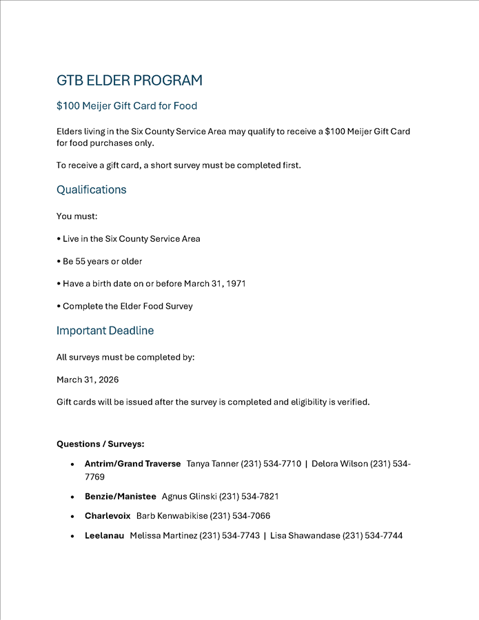 Elders Meijer Gift Card - Deadline March 31 Elders Meijer Gift Card - Deadline March 31