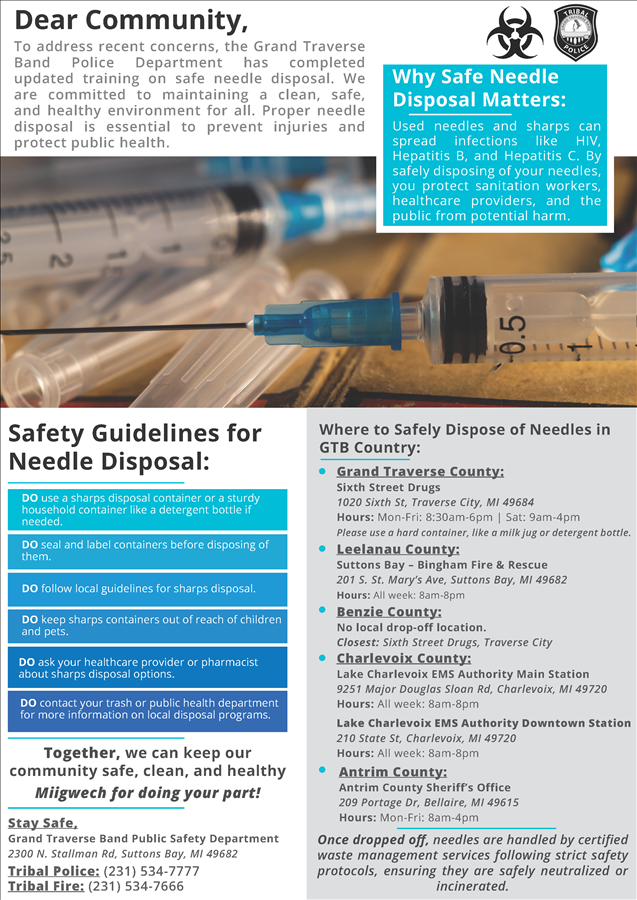 Safe Needle Disposal - Public Safety